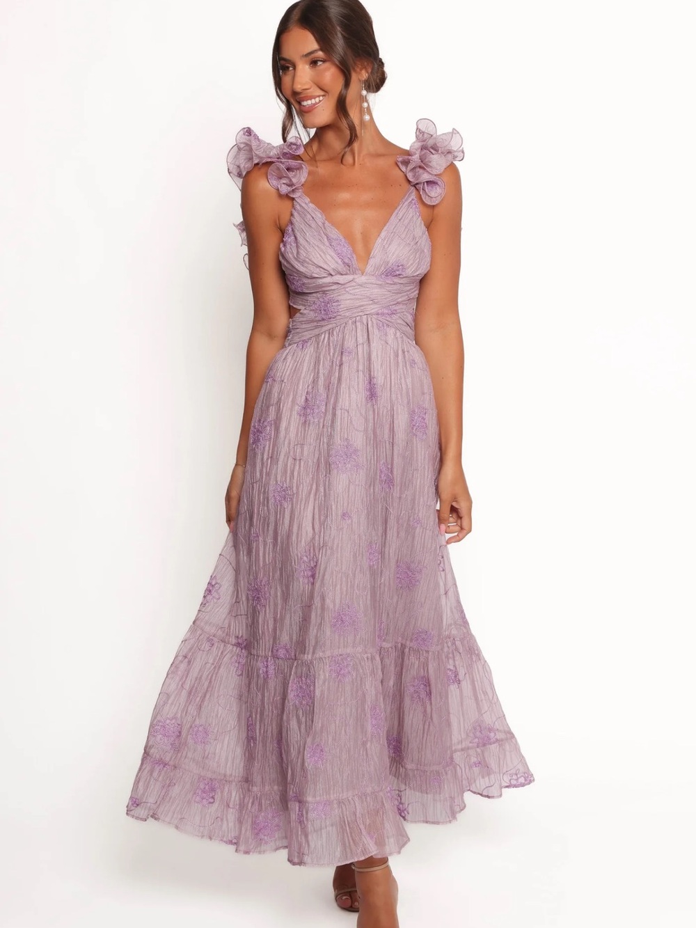 Petal & Pup Harmony Maxi Dress in Lilac size Medium NEW $139